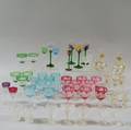 Fortyeight Assorted Glass Tableware Items