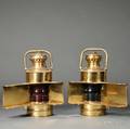 Pair of Brass Torpedo Ships Side Lights
