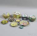 Ten Canton Enamel Items