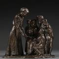 Karl Charles Haag SwedishAmerican 18671933 Roman Bronze Works Sculpture of a Family Gathering