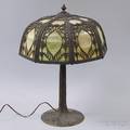 Slag Glass Overlay Table Lamp