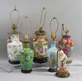 Six Asian Lamps