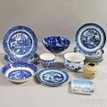 Group of Blue and White Porcelain Tableware