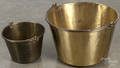 Two brass buckets