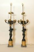 Pair of Bronze Candelabra