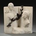 Carved Alabaster Book Sculpture