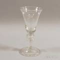 Blown and Etched Glass Commemorative Chalice