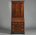 George III Mahogany Bureau Bookcase
