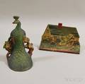 Two Polychrome Cast Iron Doorstops