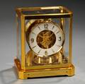 Atmos Brass and Glass Clock by Le Coultre