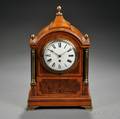 Fruitwood Veneered English Shelf Clock