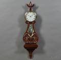 Elmer Stennes Carved Mahogany Lyre Clock