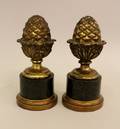 A Pair of Bronze Acorn Finials