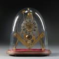 Masonic Fusee Skeleton Clock