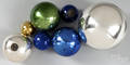 Seven German Kugel Christmas ornaments