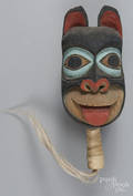 Large contemporary Northwest Coast carved rattle