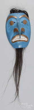 Contemporary Northwest Coast carved and painted mask