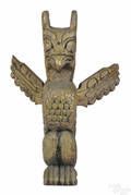 Northwest Coast carved eagle totem