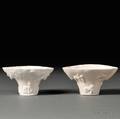 Two BlancdeChine Libation Cups