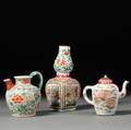 Three Wucai Porcelain Items