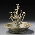 Pottery Model of a Tree in a Basin