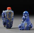 Two Lapis Lazuli Snuff Bottles