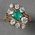 Ring with Emerald and Diamonds