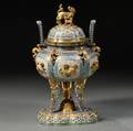 Tripod Cloisonne Covered Censer with Stand