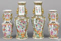 Two pairs of Chinese export porcelain famille rose vases 19th c