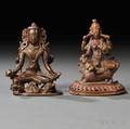 Two Bronze Figures of Bodhisattva