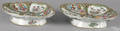 Two Chinese export porcelain rose medallion scalloped edge serving dishes 19th c