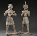 Two Ceramic Guardian Figures