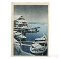 Kawase Hasui 18831957 Snow at Mukojima