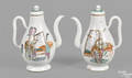 Pair of Chinese export famille rose teapots 18th19th c