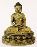 Chinese Bronze Seated Buddha Sculpture