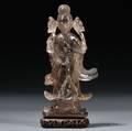 Smoky Quartz Figure of Guanyin