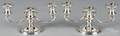 Pair of sterling silver candelabra