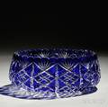 Cobalt Cuttoclear Glass Bowl