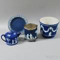 Four Wedgwood Dark Blue Jasper Items