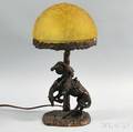 Bronze Cowboy Table Lamp After Remington