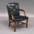 Georgianstyle Leatherupholstered Armchair