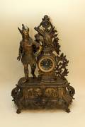 Large Bronze Figural Mantle Clock