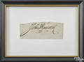 John Hancock autograph 18th c
