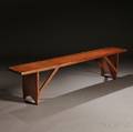 Shaker Salmon Redpainted Pine Bench