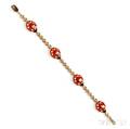 18kt Gold and Enamel Ladybug Bracelet Cartier