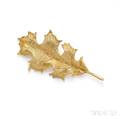18kt Gold Leaf Brooch Tiffany  Co