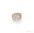 18kt Gold and Diamond Cluster Ring