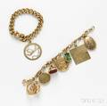 Two 14kt Gold Charm Bracelets