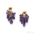 Amethyst Briolette Earpendants Jaded