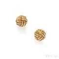 18kt Gold Love Knot Earstuds Tiffany  Co